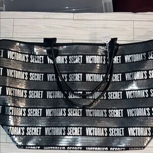 Victoria's Secret Black Tote Iconic Design